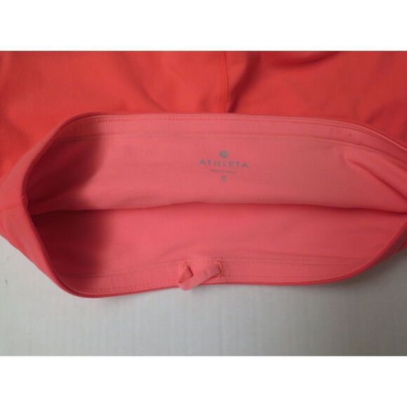 Athleta 862109 11 Women's Sz S Coral Relay Banded Cuff Capris - Picture 6 of 10